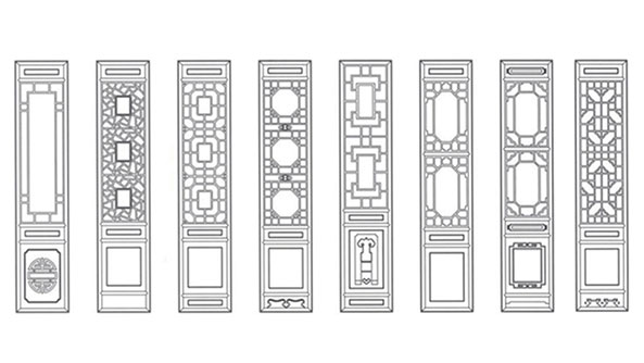 东山喜迎门中式花格CAD设计图样式大全
