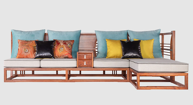 东山中式家居装修实木沙发组合家具效果图